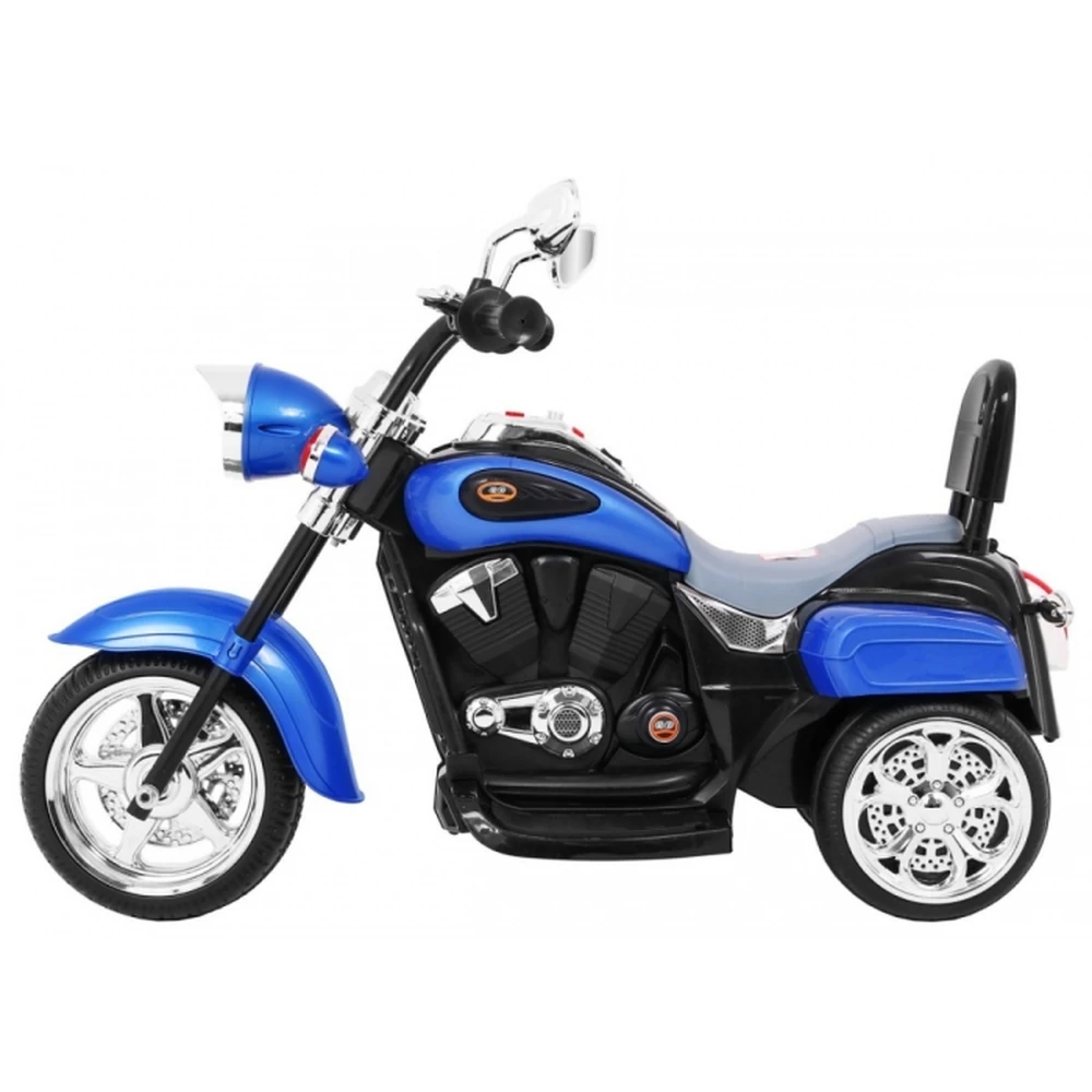 Motocicleta electrica CHOPPER NightBike TR1501, roti si scaun din plastic, 92x34x63 cm, putere 6V - Albastru [5]
