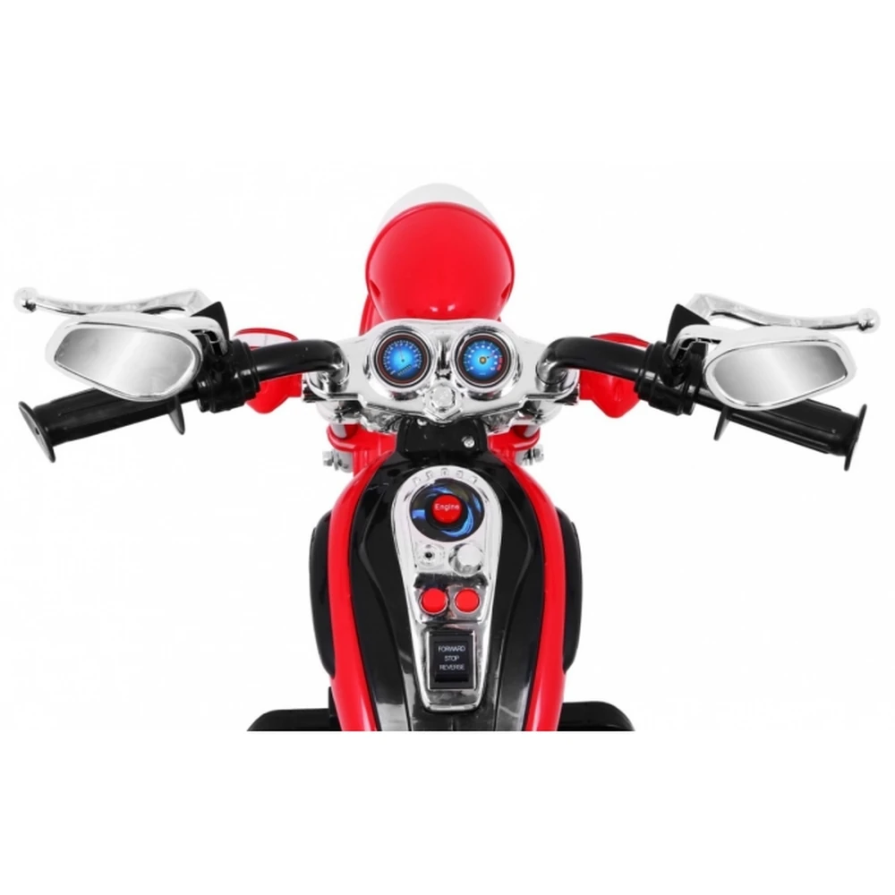 Motocicleta electrica CHOPPER NightBike TR1501, roti si scaun din plastic, 92x34x63 cm, putere 6V - Rosu [10]
