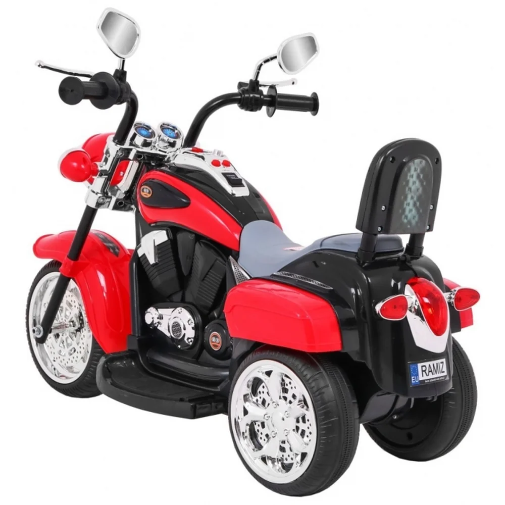 Motocicleta electrica CHOPPER NightBike TR1501, roti si scaun din plastic, 92x34x63 cm, putere 6V - Rosu [7]