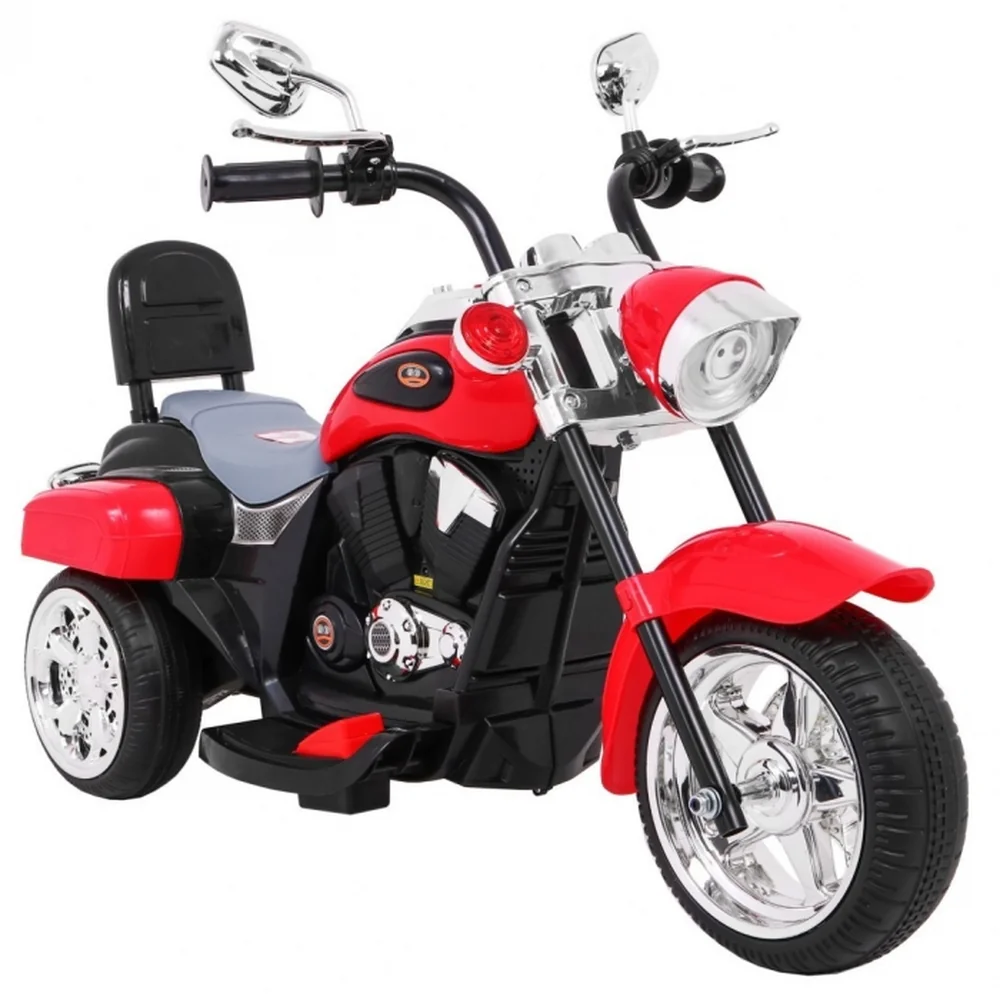 Motocicleta electrica CHOPPER NightBike TR1501, roti si scaun din plastic, 92x34x63 cm, putere 6V - Rosu [2]