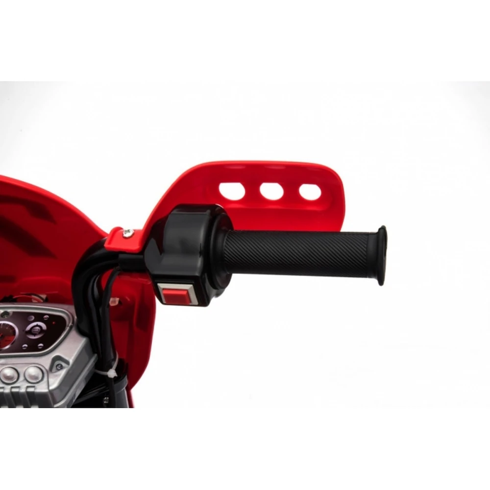 Motocicleta electrica CROSS BDM0912, roti si scaun din plastic + 2 roti ajutatoare, 105x50x72 cm, putere 6V - Rosu [13]