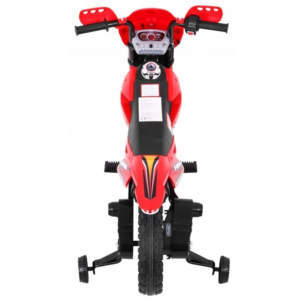 Motocicleta electrica CROSS BDM0912, roti si scaun din plastic + 2 roti ajutatoare, 105x50x72 cm, putere 6V - Rosu [18]
