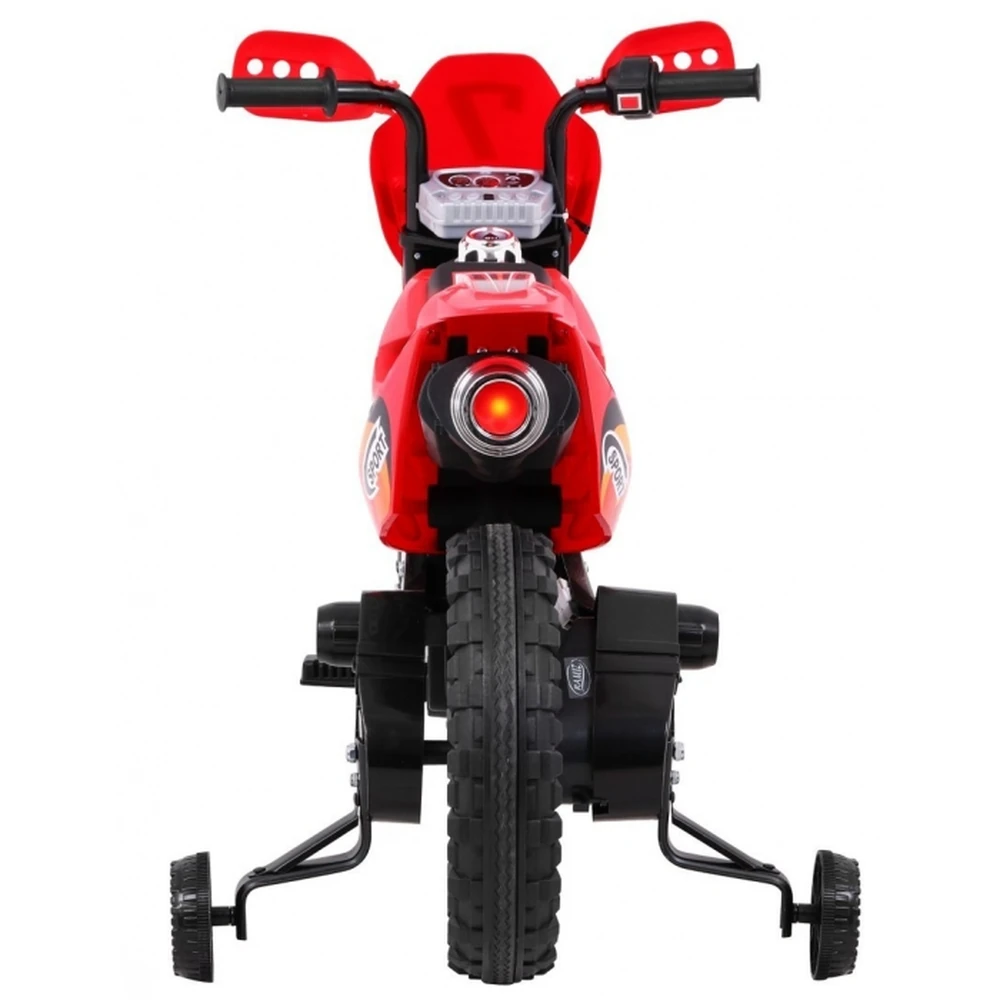 Motocicleta electrica CROSS BDM0912, roti si scaun din plastic + 2 roti ajutatoare, 105x50x72 cm, putere 6V - Rosu [17]