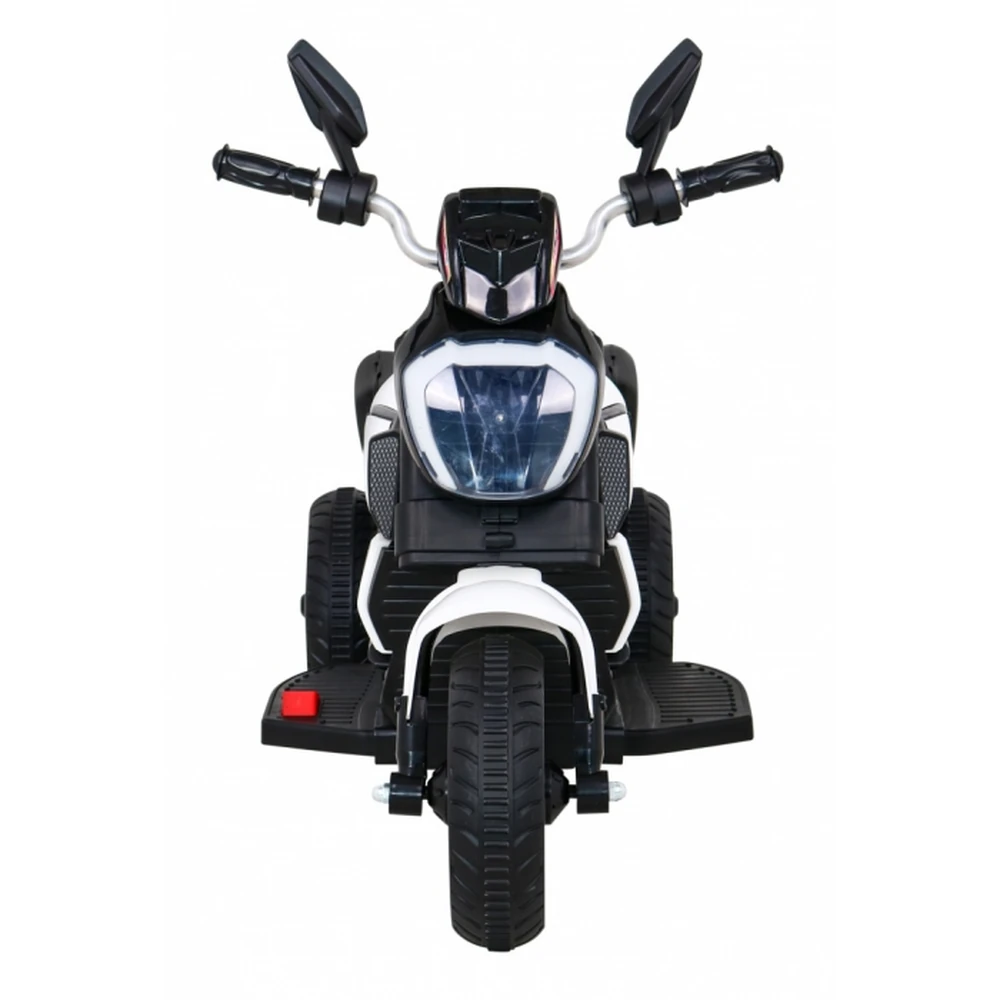 Motocicleta electrica Fast Tourist, roti din plastic, scaun tapitat, 83x35x63 cm, putere 18W - Alb [10]