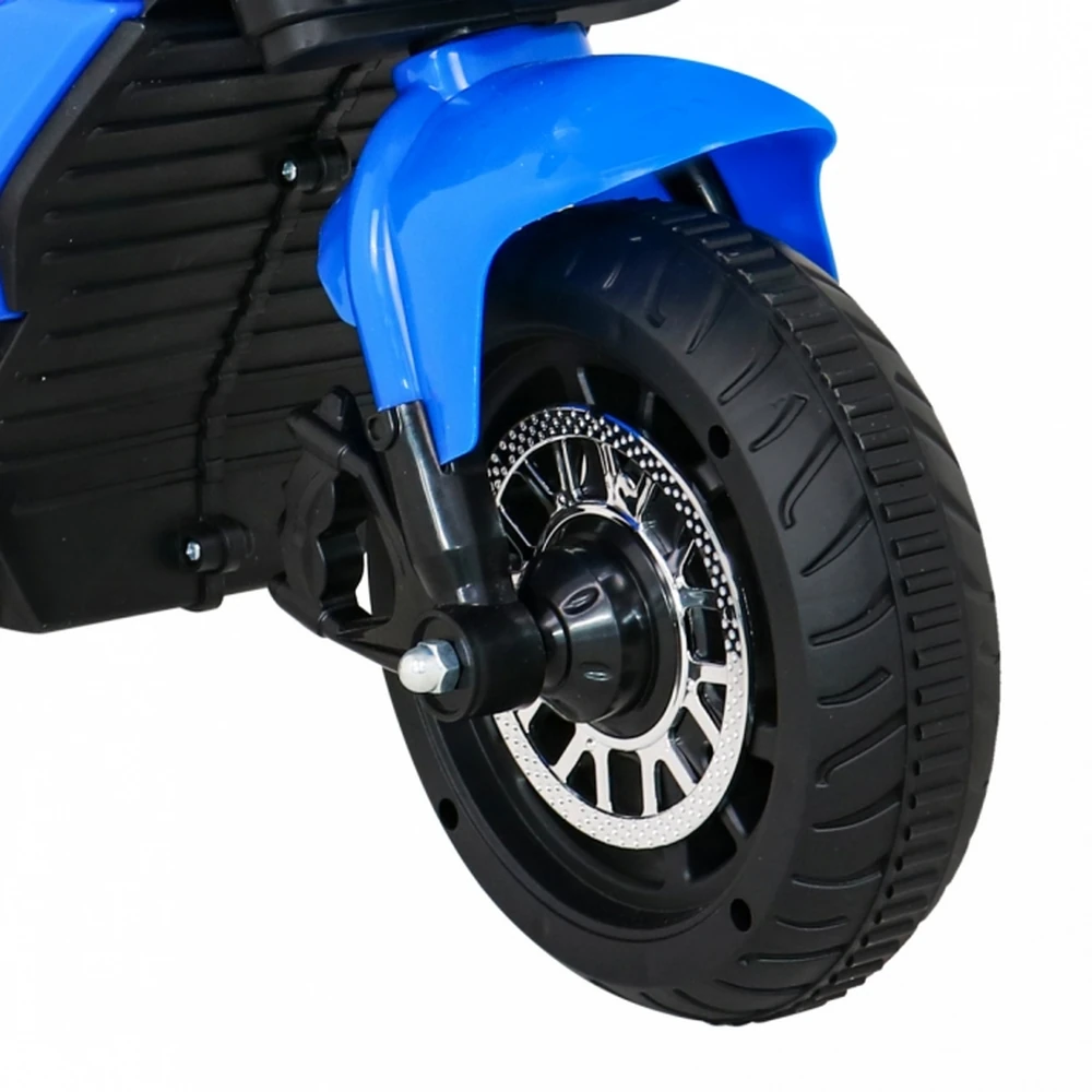 Motocicleta electrica Fast Tourist, roti din plastic, scaun tapitat, 83x35x63 cm, putere 18W - Albastru [10]
