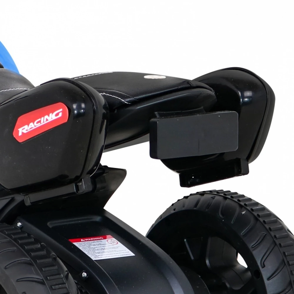 Motocicleta electrica Fast Tourist, roti din plastic, scaun tapitat, 83x35x63 cm, putere 18W - Albastru [9]