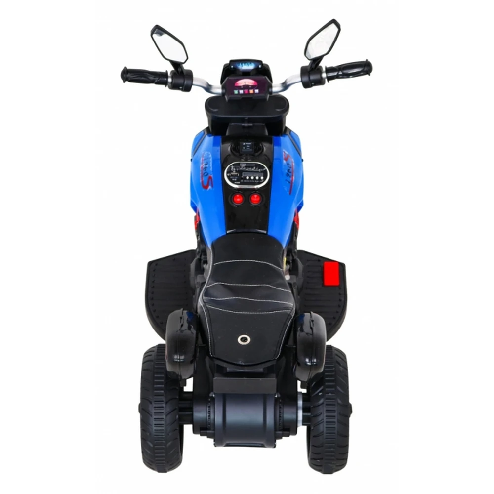 Motocicleta electrica Fast Tourist, roti din plastic, scaun tapitat, 83x35x63 cm, putere 18W - Albastru [5]