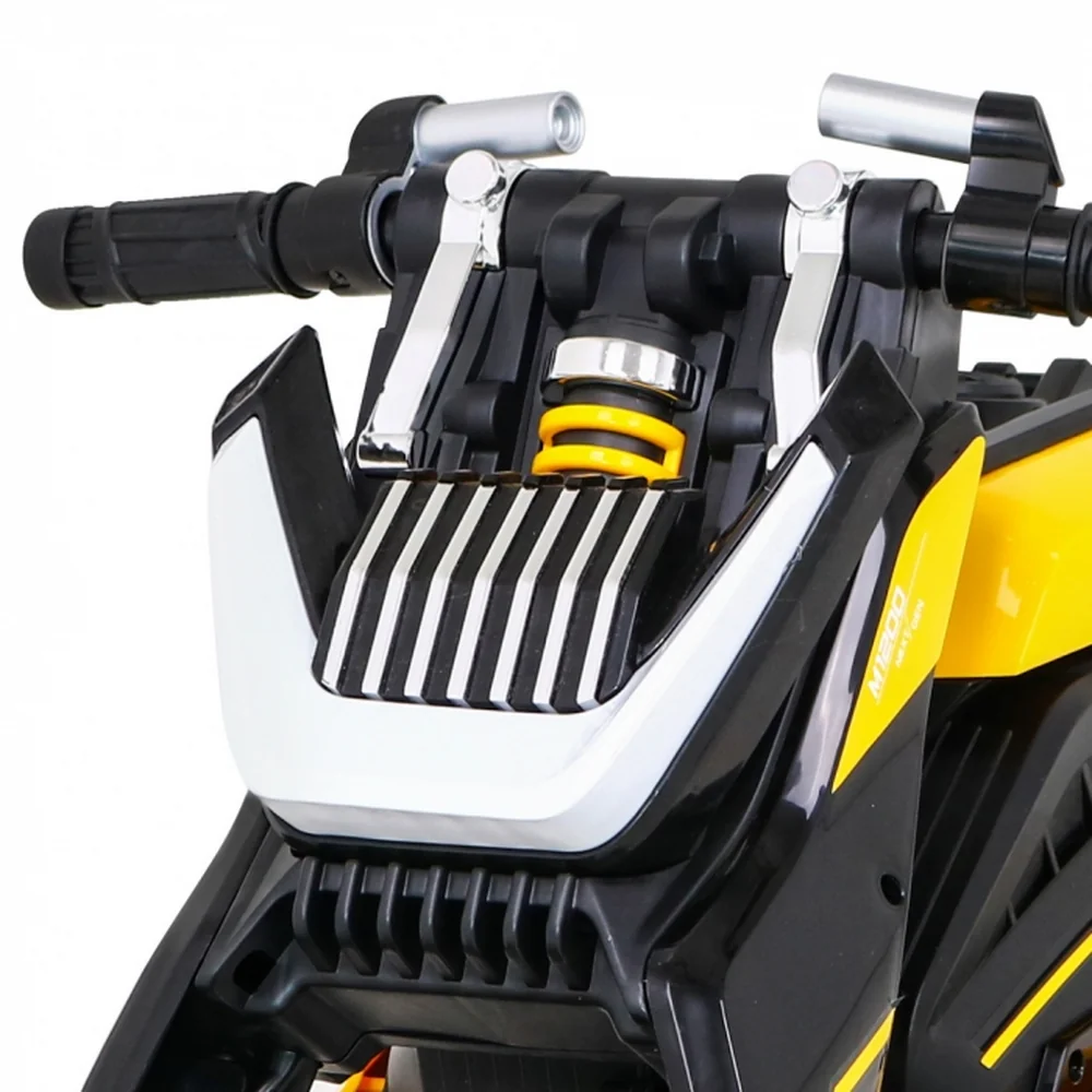 Motocicleta electrica FUTURE LL8001-A, roti EVA, scaun din plastic, 109x54x68 cm, putere 50W - Galben [12]