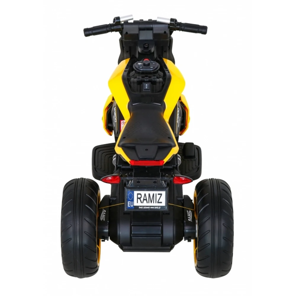 Motocicleta electrica FUTURE LL8001-A, roti EVA, scaun din plastic, 109x54x68 cm, putere 50W - Galben [5]