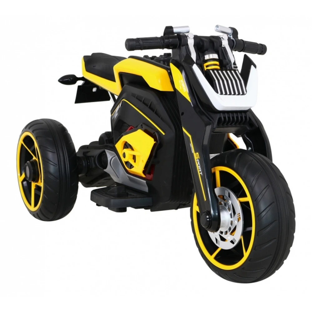 Motocicleta electrica FUTURE LL8001-A, roti EVA, scaun din plastic, 109x54x68 cm, putere 50W - Galben [2]