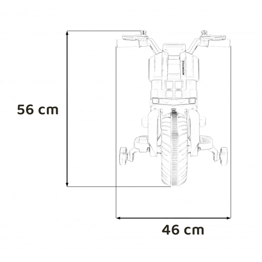 Motocicleta electrica Future QLS-805, roti din plastic + 2 roti ajutatoare, 88x46x56 cm, putere 25W - Alb [11]
