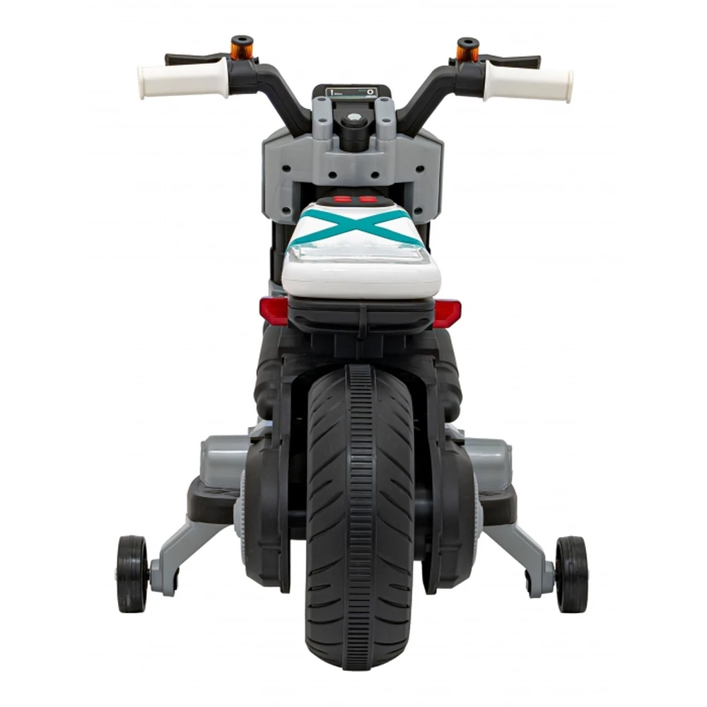 Motocicleta electrica Future QLS-805, roti din plastic + 2 roti ajutatoare, 88x46x56 cm, putere 25W - Alb [7]