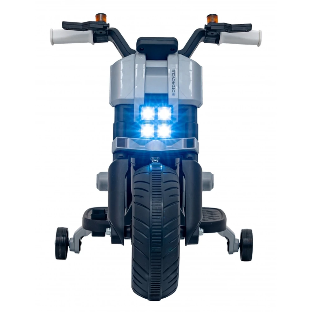 Motocicleta electrica Future QLS-805, roti din plastic + 2 roti ajutatoare, 88x46x56 cm, putere 25W - Alb [8]