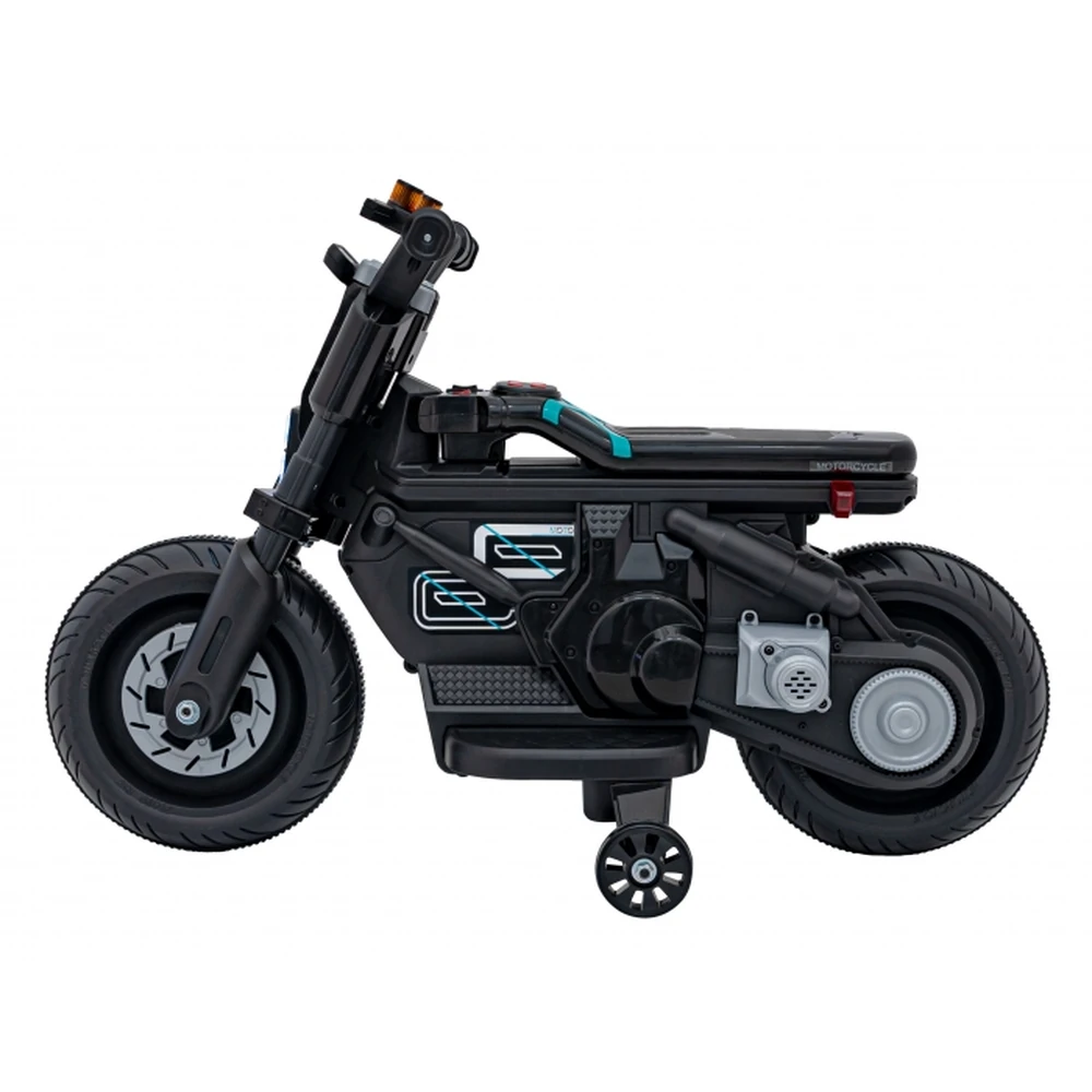 Motocicleta electrica Future QLS-805, roti din plastic + 2 roti ajutatoare, 88x46x56 cm, putere 25W - Negru [7]