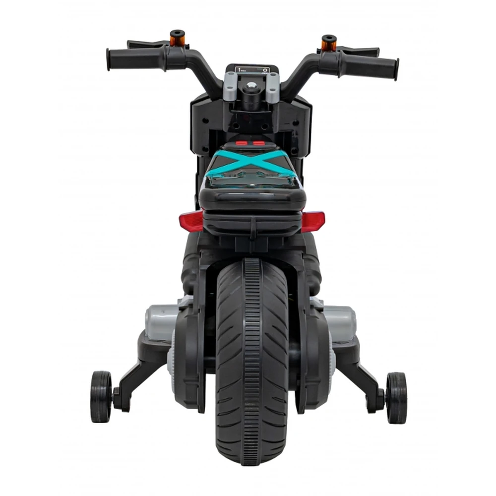 Motocicleta electrica Future QLS-805, roti din plastic + 2 roti ajutatoare, 88x46x56 cm, putere 25W - Negru [8]