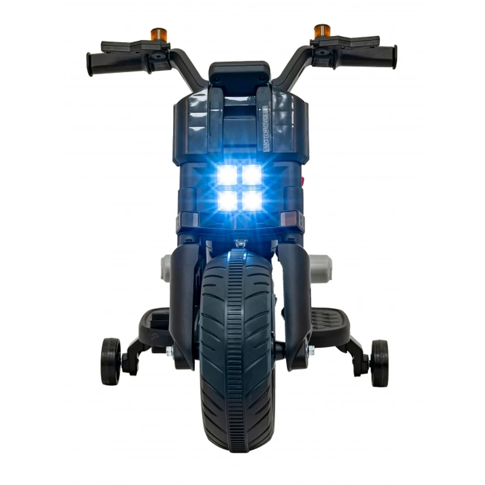 Motocicleta electrica Future QLS-805, roti din plastic + 2 roti ajutatoare, 88x46x56 cm, putere 25W - Negru [2]