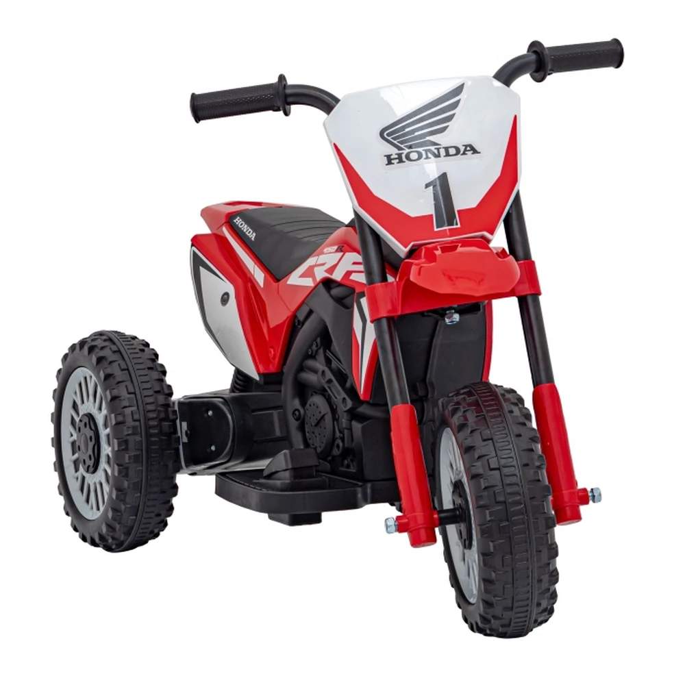 Motocicleta electrica HONDA CRF 450R, roti din plastic, 70x41x50 cm, putere 30W - Rosu [2]