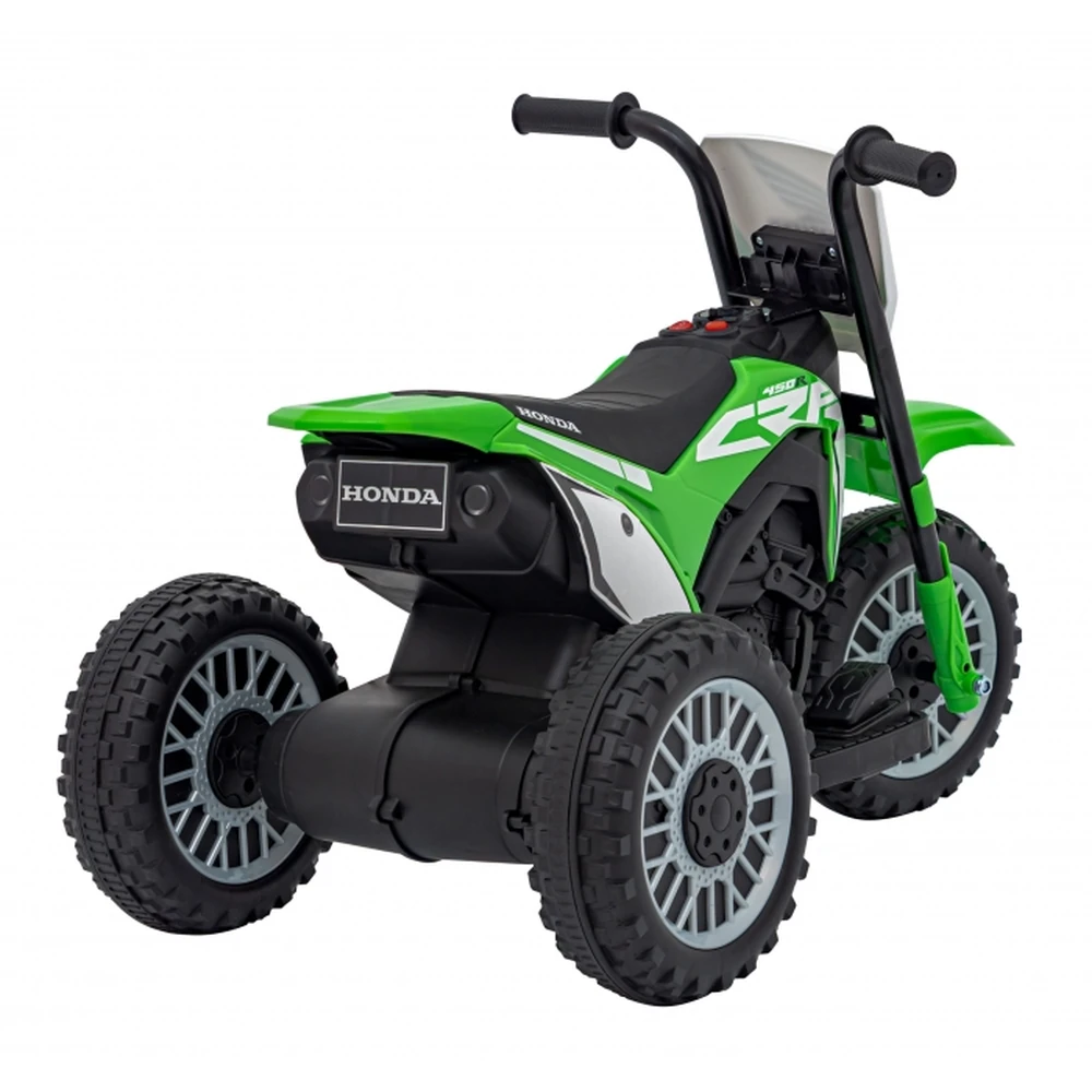 Motocicleta electrica HONDA CRF 450R, roti din plastic, 70x41x50 cm, putere 30W - Verde [4]