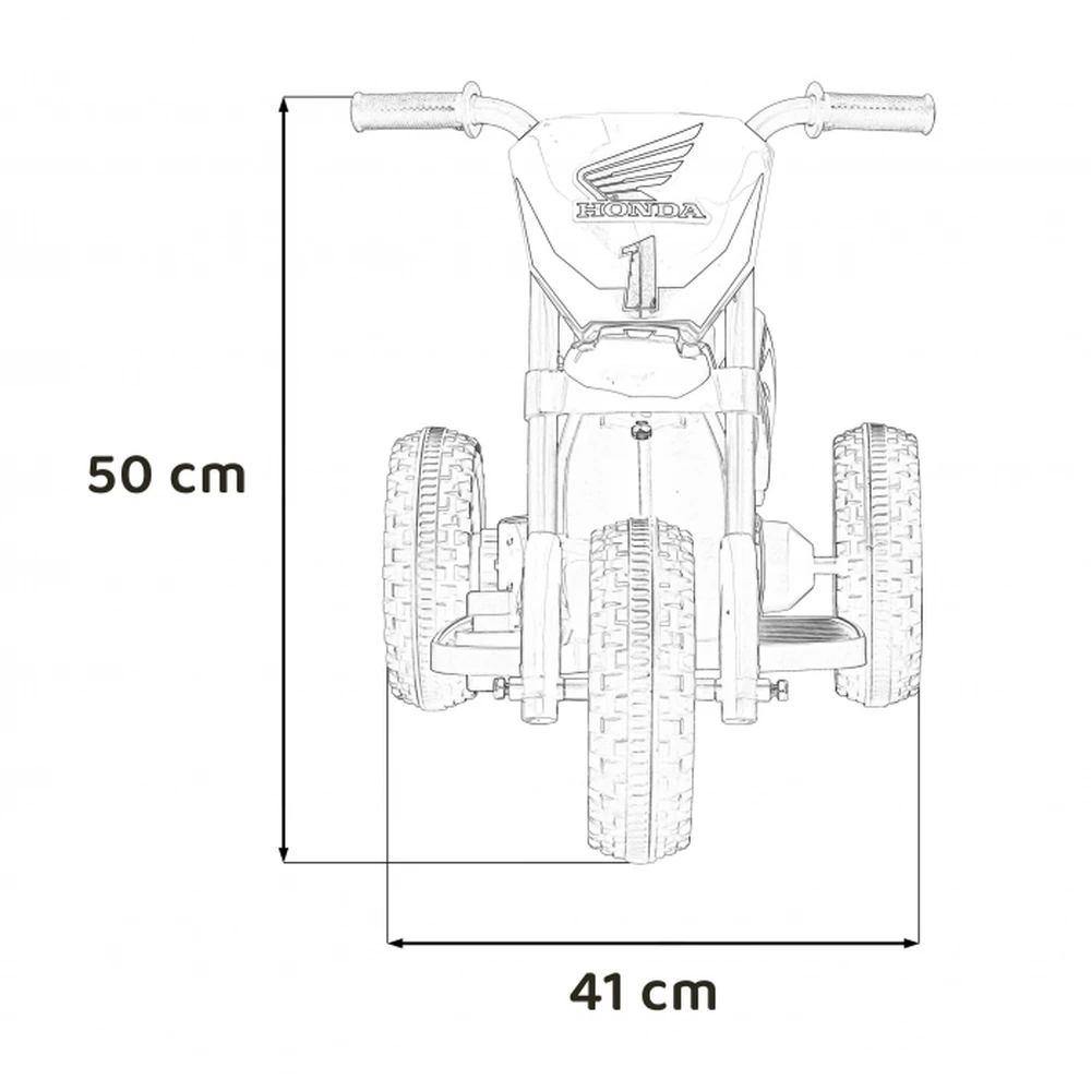 Motocicleta electrica HONDA CRF 450R, roti din plastic, 70x41x50 cm, putere 30W - Verde [17]