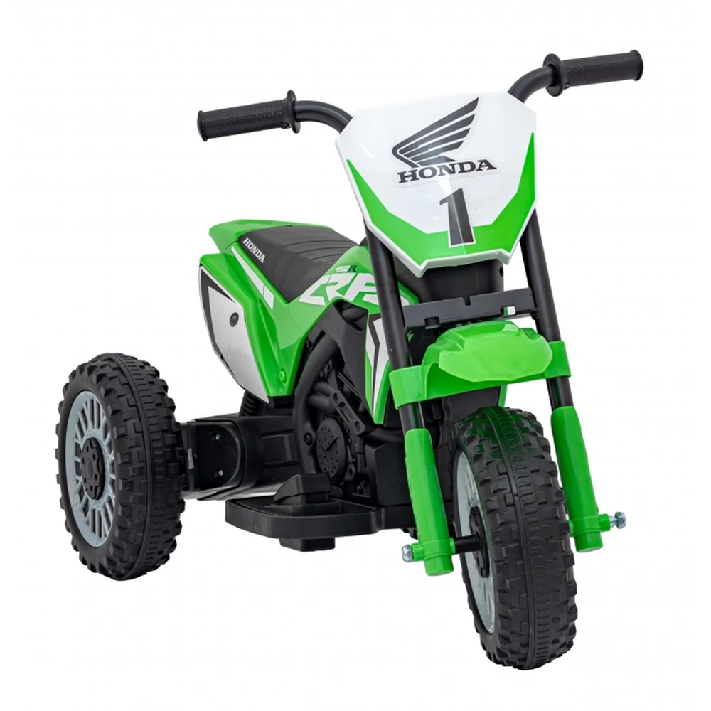 Motocicleta electrica HONDA CRF 450R, roti din plastic, 70x41x50 cm, putere 30W - Verde [2]