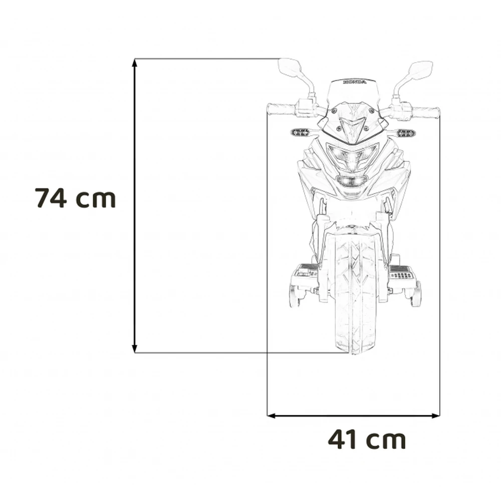 Motocicleta electrica HONDA NC750X, roti si scaun din plastic, 103x41x74 cm, putere 70W - Alb [17]