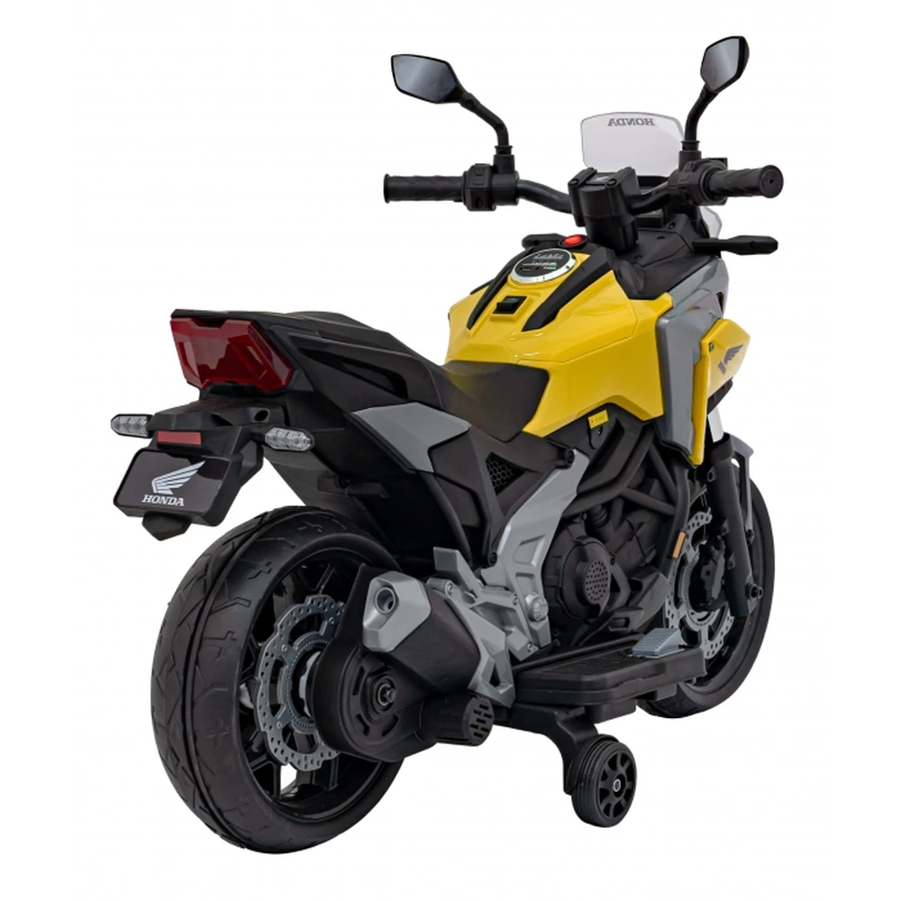 Motocicleta electrica HONDA NC750X, roti si scaun din plastic, 103x41x74 cm, putere 70W - Galben [4]