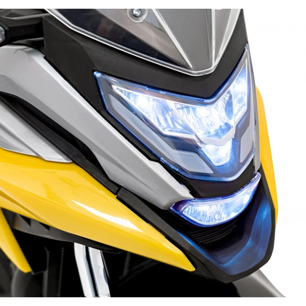 Motocicleta electrica HONDA NC750X, roti si scaun din plastic, 103x41x74 cm, putere 70W - Galben [16]