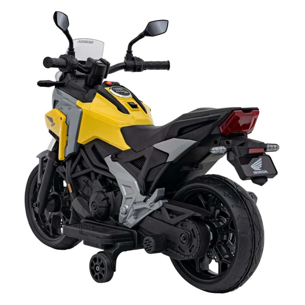 Motocicleta electrica HONDA NC750X, roti si scaun din plastic, 103x41x74 cm, putere 70W - Galben [6]