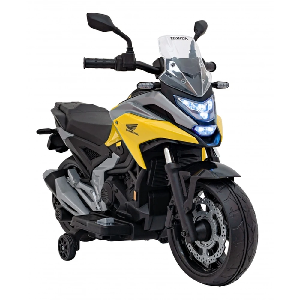 Motocicleta electrica HONDA NC750X, roti si scaun din plastic, 103x41x74 cm, putere 70W - Galben [3]