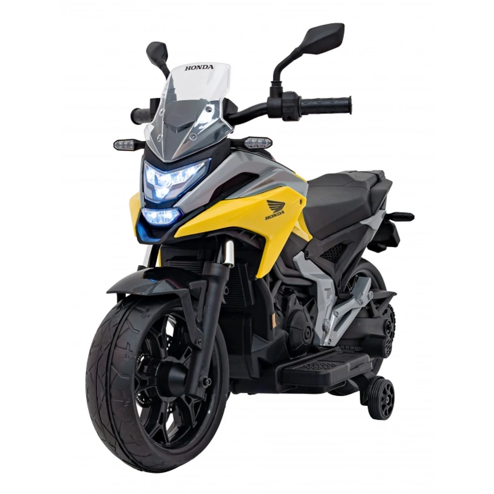 Motocicleta electrica HONDA NC750X, roti si scaun din plastic, 103x41x74 cm, putere 70W - Galben [1]