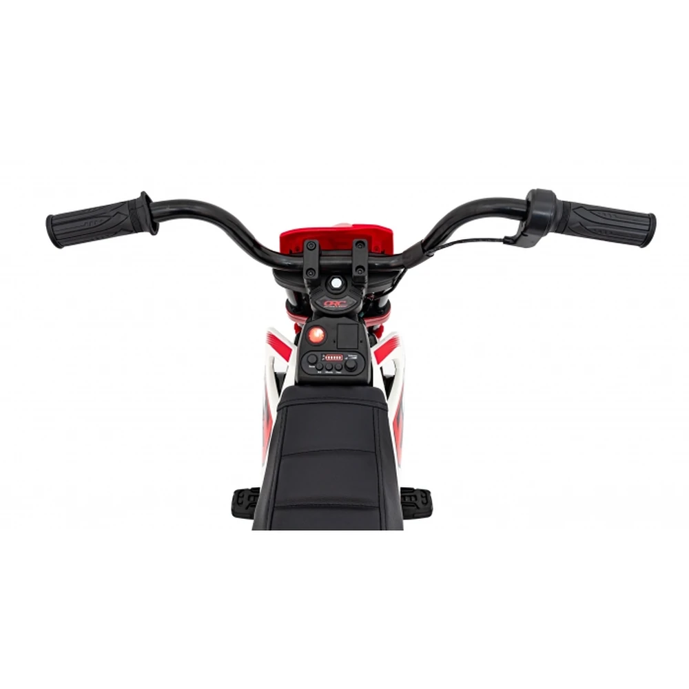 Motocicleta electrica PANTONE 361C, roti EVA + 2 roti ajutatoare, scaun tapitat, 108x59x72 cm, putere 60W - Rosu [11]