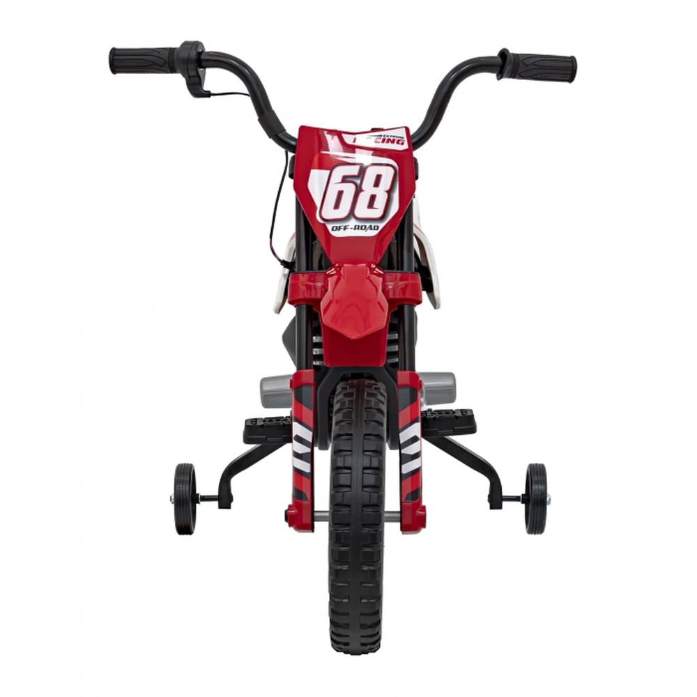 Motocicleta electrica PANTONE 361C, roti EVA + 2 roti ajutatoare, scaun tapitat, 108x59x72 cm, putere 60W - Rosu [6]