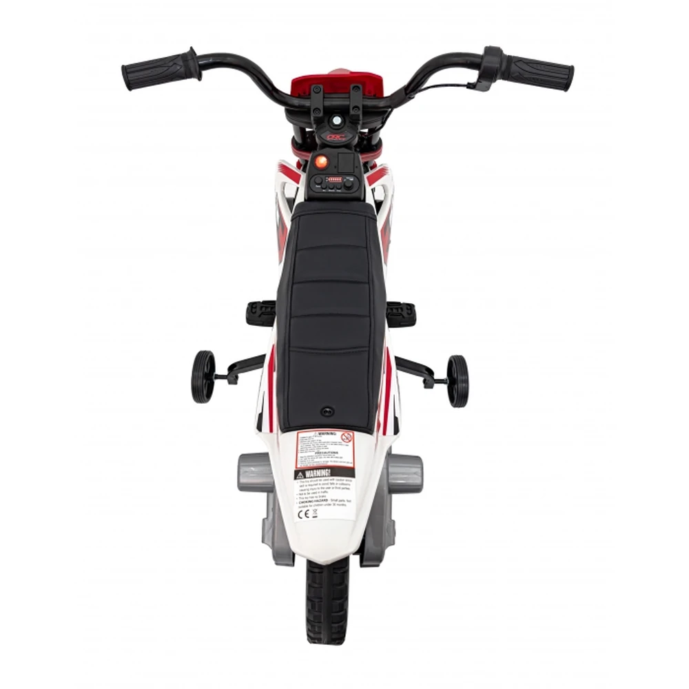 Motocicleta electrica PANTONE 361C, roti EVA + 2 roti ajutatoare, scaun tapitat, 108x59x72 cm, putere 60W - Rosu [12]