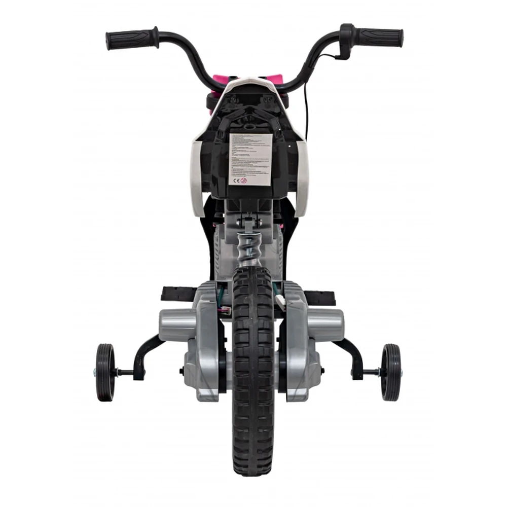 Motocicleta electrica PANTONE 361C, roti EVA + 2 roti ajutatoare, scaun tapitat, 108x59x72 cm, putere 60W - Roz [7]