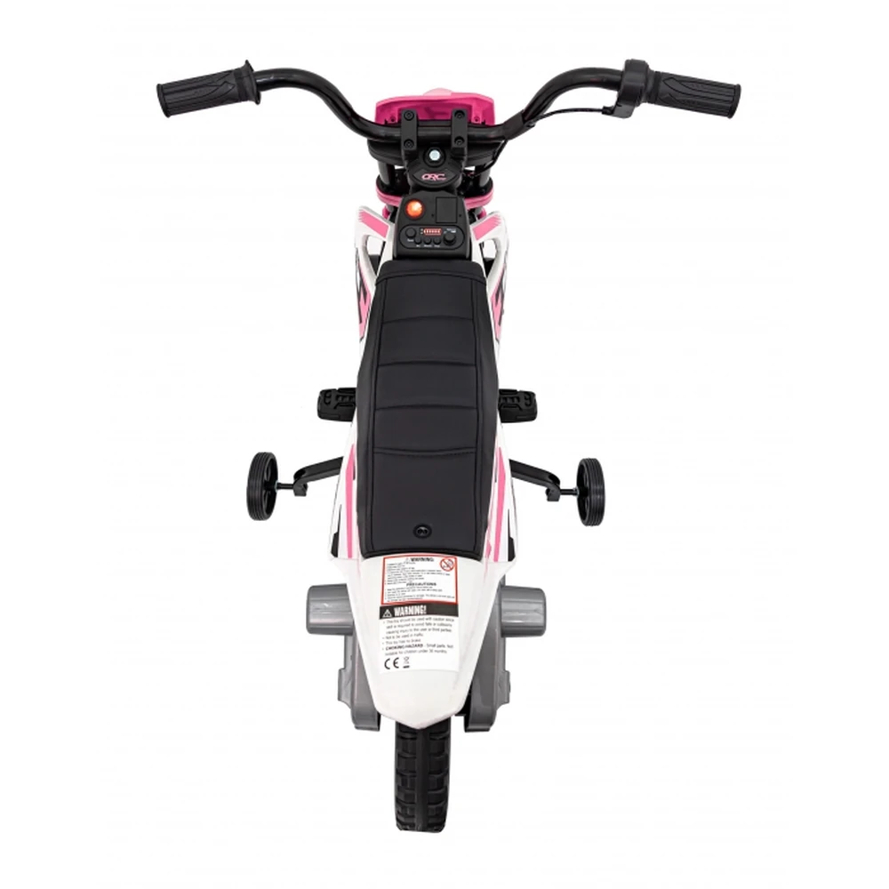 Motocicleta electrica PANTONE 361C, roti EVA + 2 roti ajutatoare, scaun tapitat, 108x59x72 cm, putere 60W - Roz [12]
