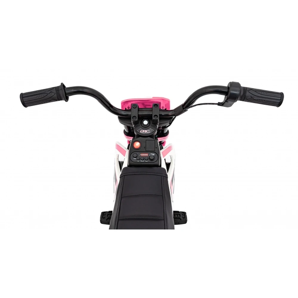 Motocicleta electrica PANTONE 361C, roti EVA + 2 roti ajutatoare, scaun tapitat, 108x59x72 cm, putere 60W - Roz [11]