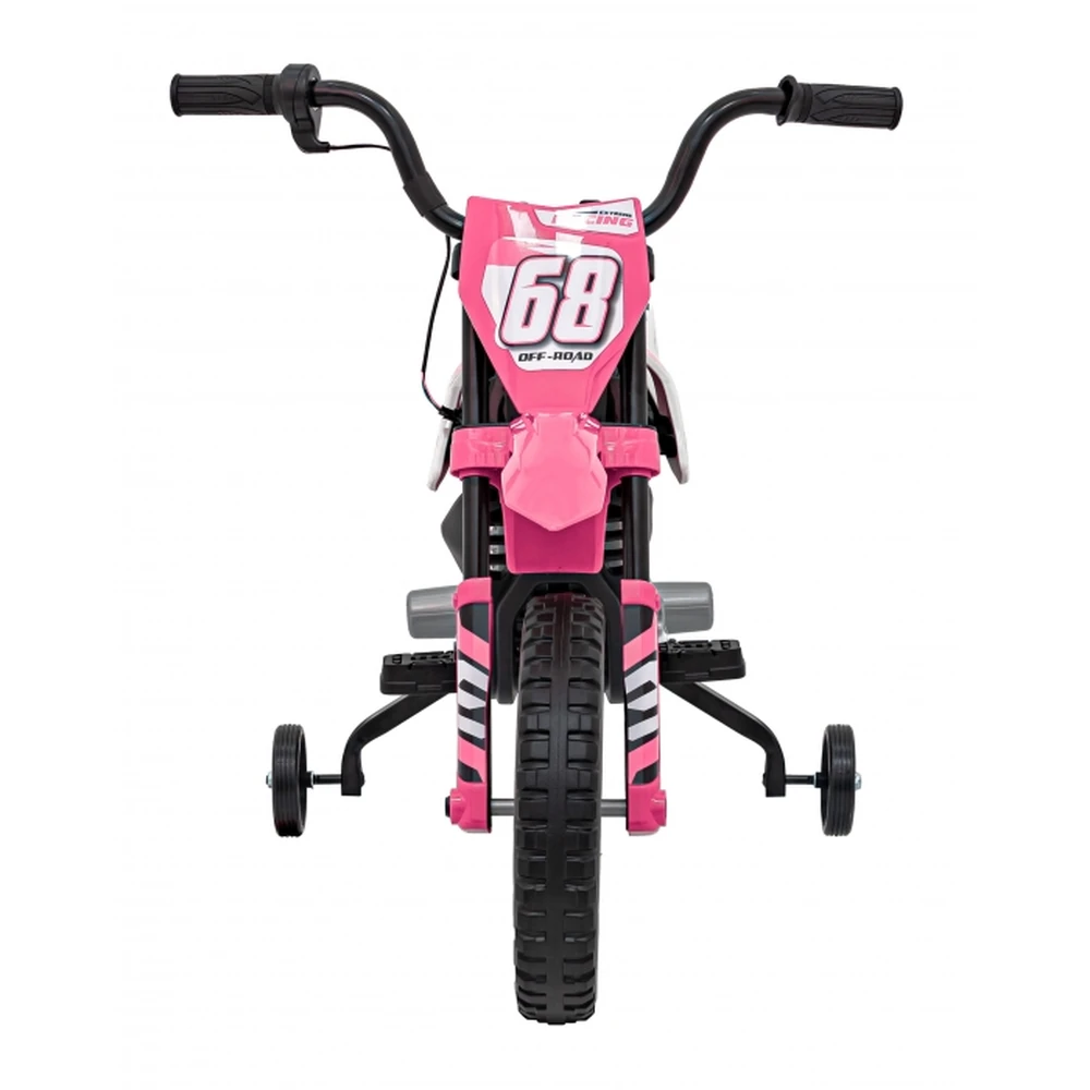 Motocicleta electrica PANTONE 361C, roti EVA + 2 roti ajutatoare, scaun tapitat, 108x59x72 cm, putere 60W - Roz [3]