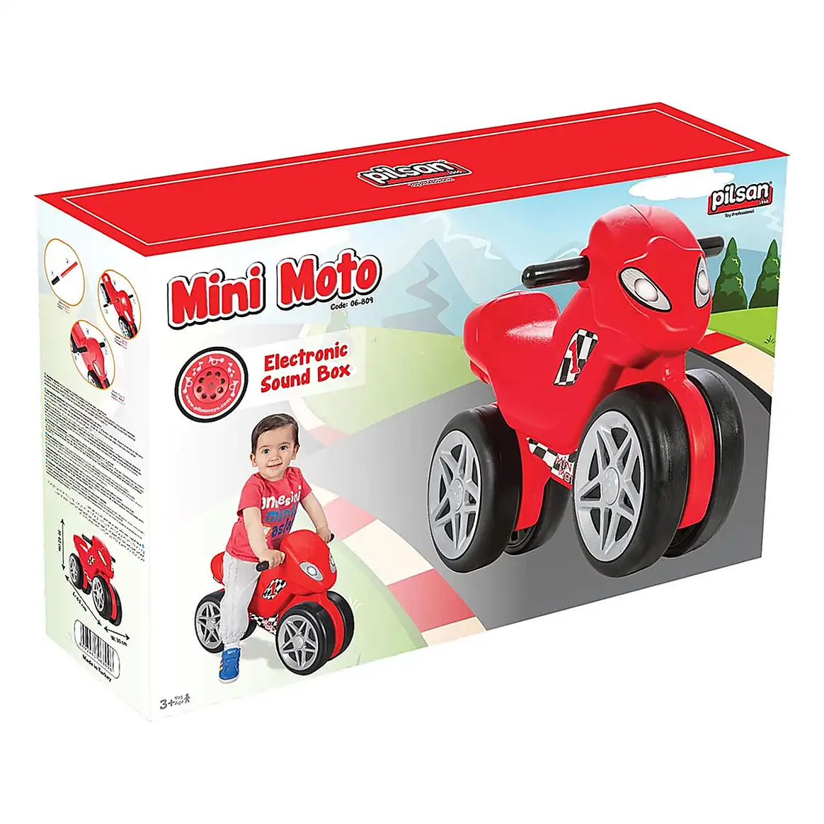Motocicleta Pilsan Mini Moto, Red 3 ani [3]