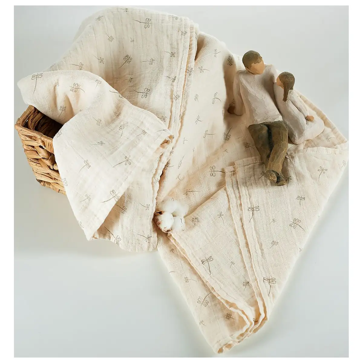 Muselina multifunctionala ONINO SNUGGLE.me, bumbac 100% organic, 120 x 120 cm, Pure Life [6]