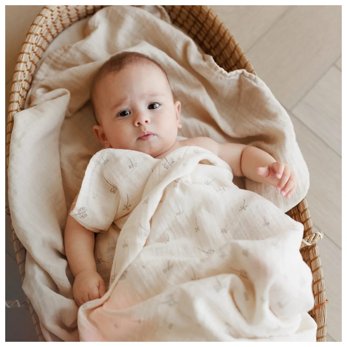 Muselina multifunctionala ONINO SNUGGLE.me, bumbac 100% organic, 120 x 120 cm, Pure Life [11]