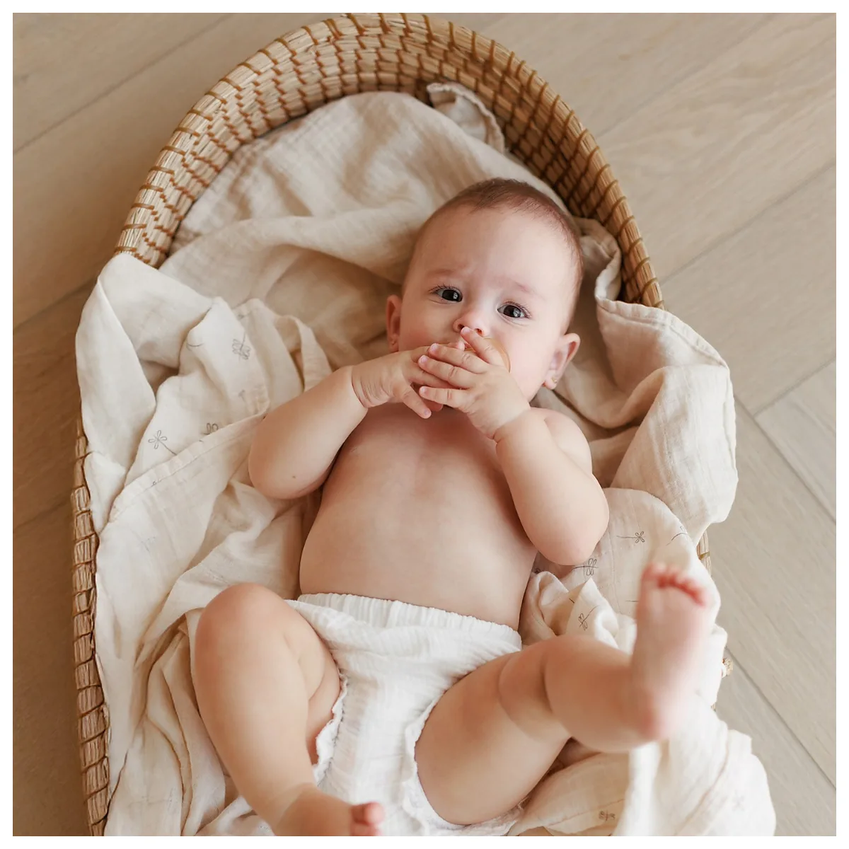 Muselina multifunctionala ONINO SNUGGLE.me, bumbac 100% organic, 120 x 120 cm, Pure Life [13]