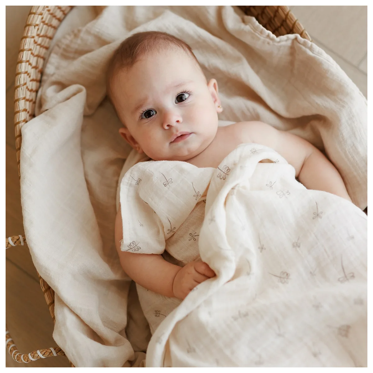 Muselina multifunctionala ONINO SNUGGLE.me, bumbac 100% organic, 120 x 120 cm, Pure Life [9]