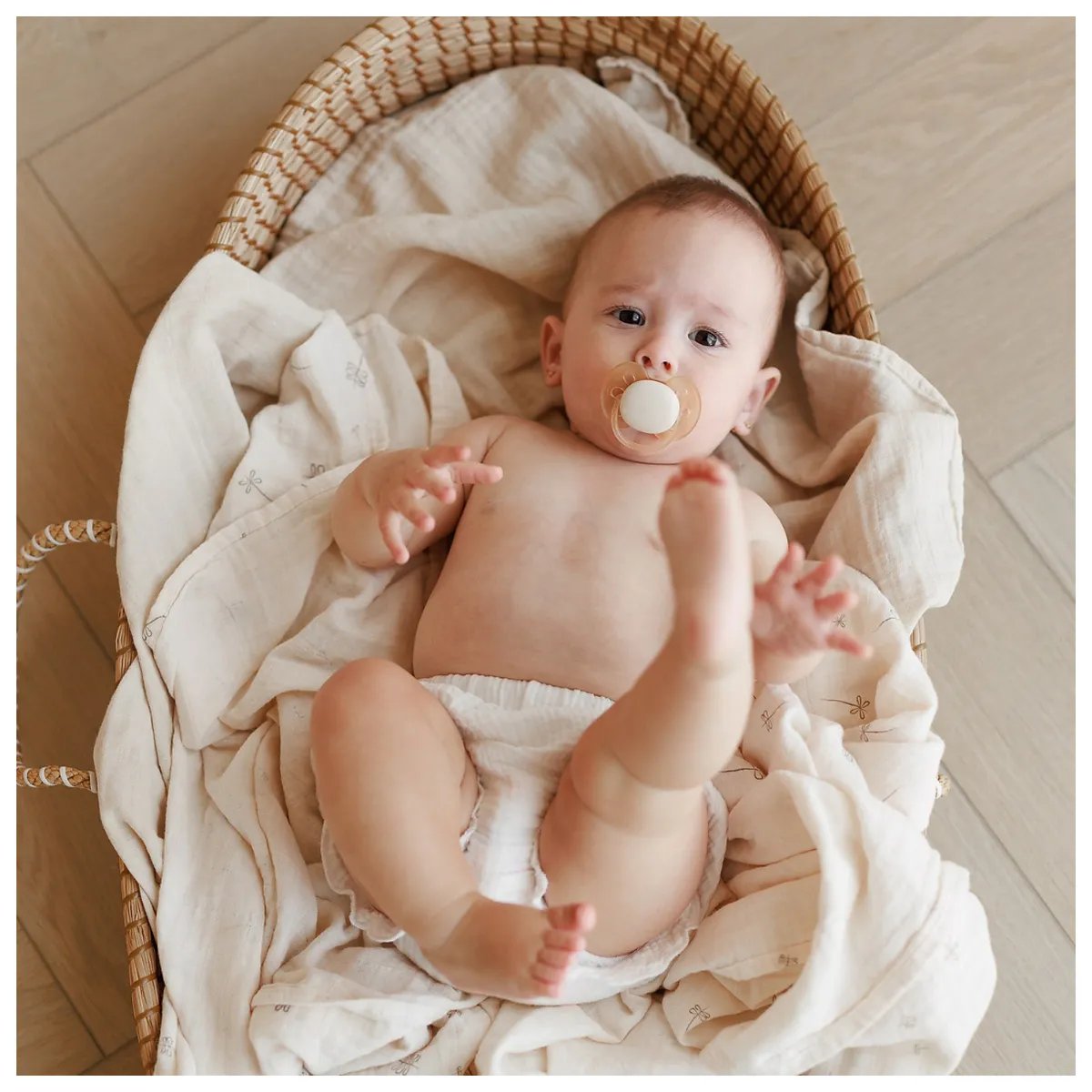 Muselina multifunctionala ONINO SNUGGLE.me, bumbac 100% organic, 120 x 120 cm, Pure Life [12]