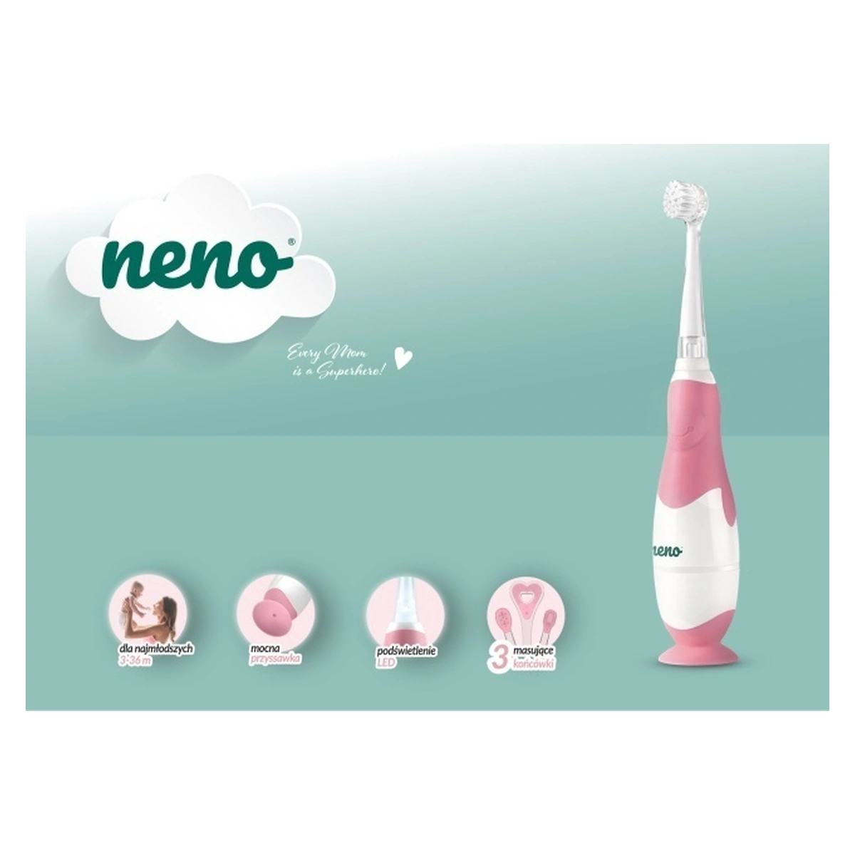 Neno Denti Pink – periuță de dinți electrică de la 3 la 36 luni [2]