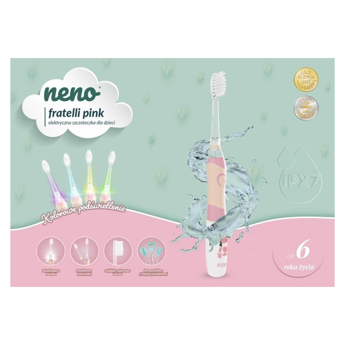 Neno Fratelli Pink – periuță de dinți electrică, peste 6 ani [3]