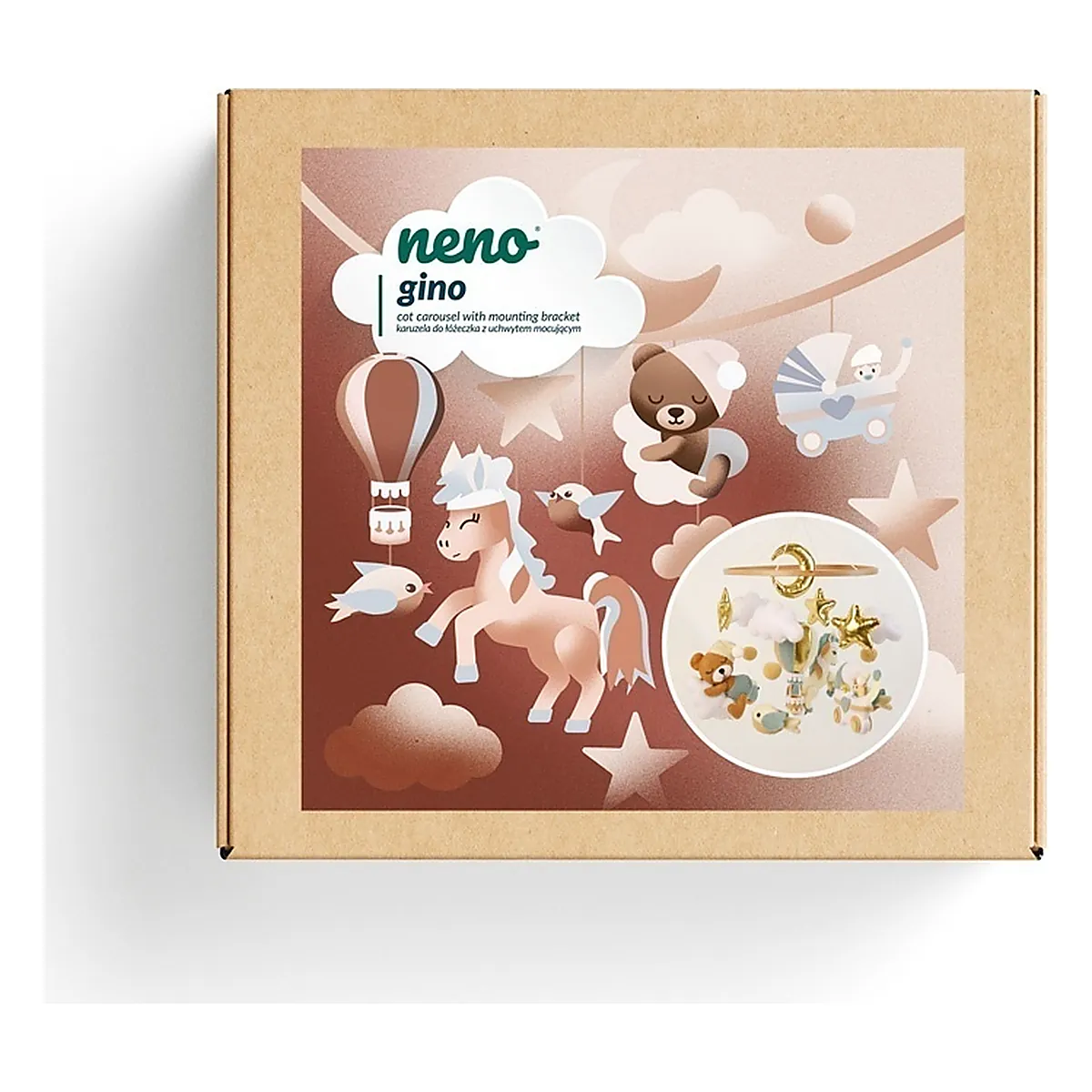 Neno Gino – carusel pentru pătuț cu suport de prindere [12]