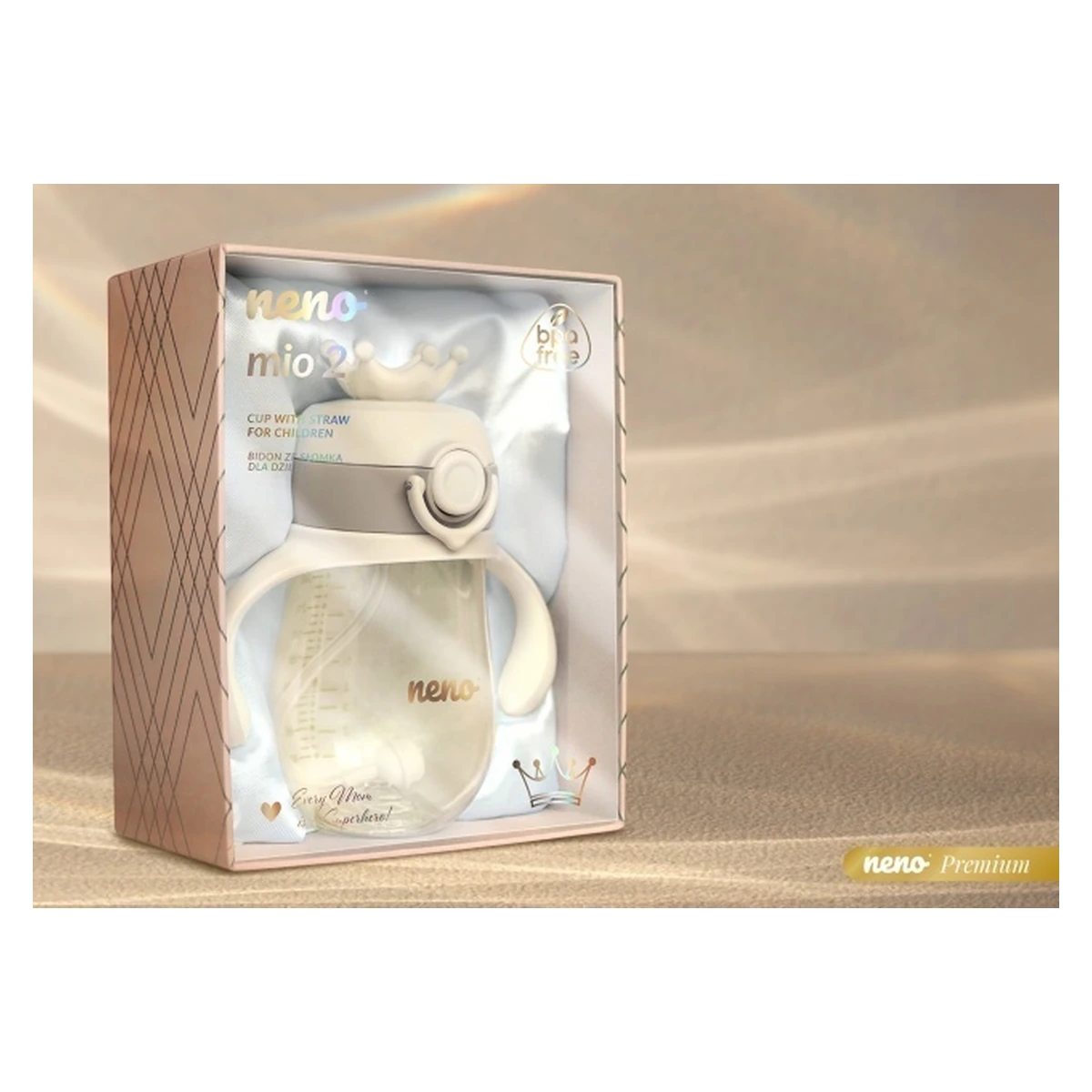 Sticlă pentru copii cu pai - Neno Mio 2 [5]