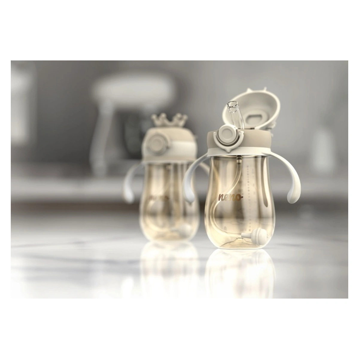 Sticlă pentru copii cu pai - Neno Mio 2 [2]