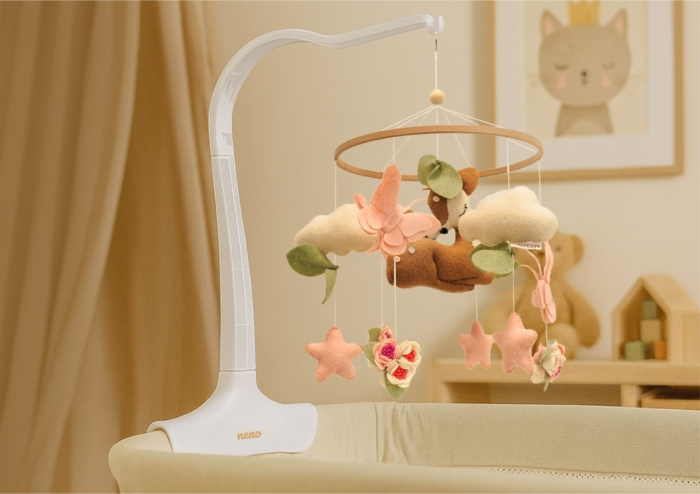 Neno Rosi – carusel pentru pătuț cu braț de prindere [5]