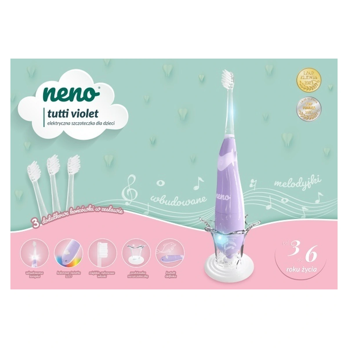 Neno Tutti Violet - periuță de dinți electrică (3-6 ani) [3]